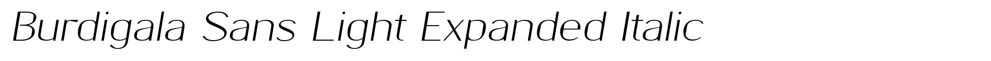 Burdigala Sans Light Expanded Italic image
